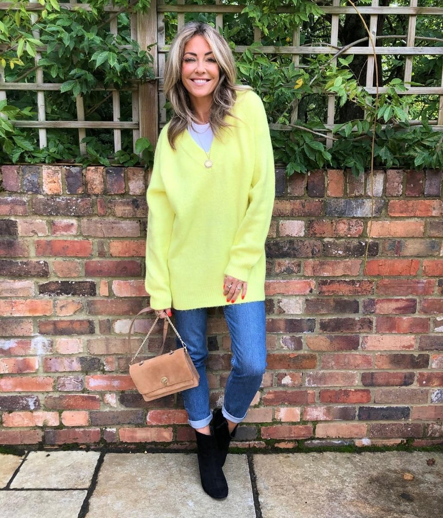 Lemon v hotsell neck jumper