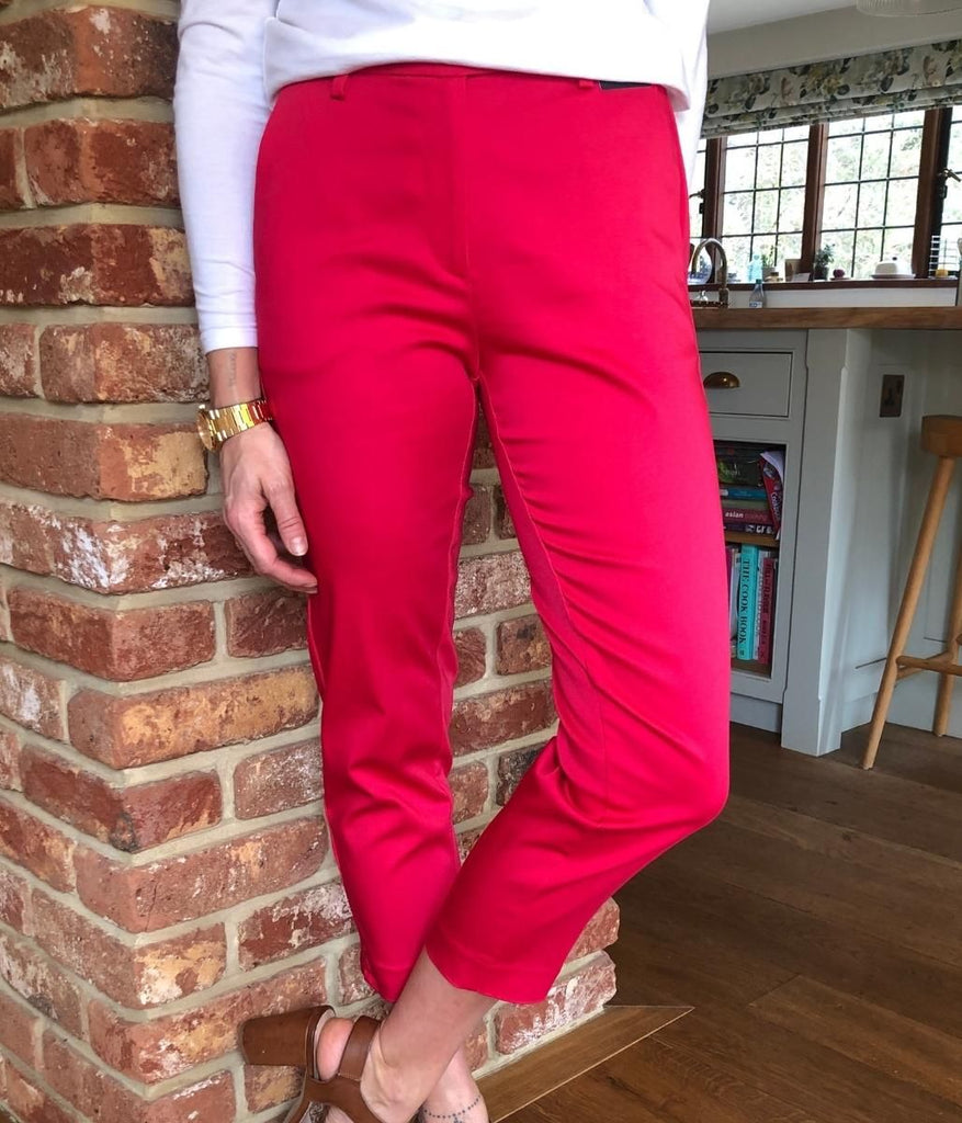 Red ankle clearance pants