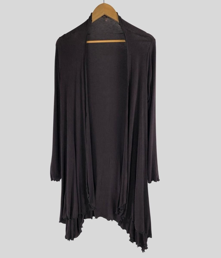 Ladies black waterfall on sale cardigan