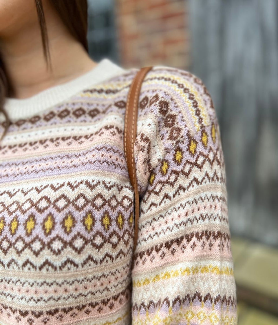 Mocha Fairisle Pattern Jumper