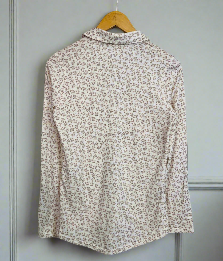 Natural Sprig Print Annie Jersey Shirt