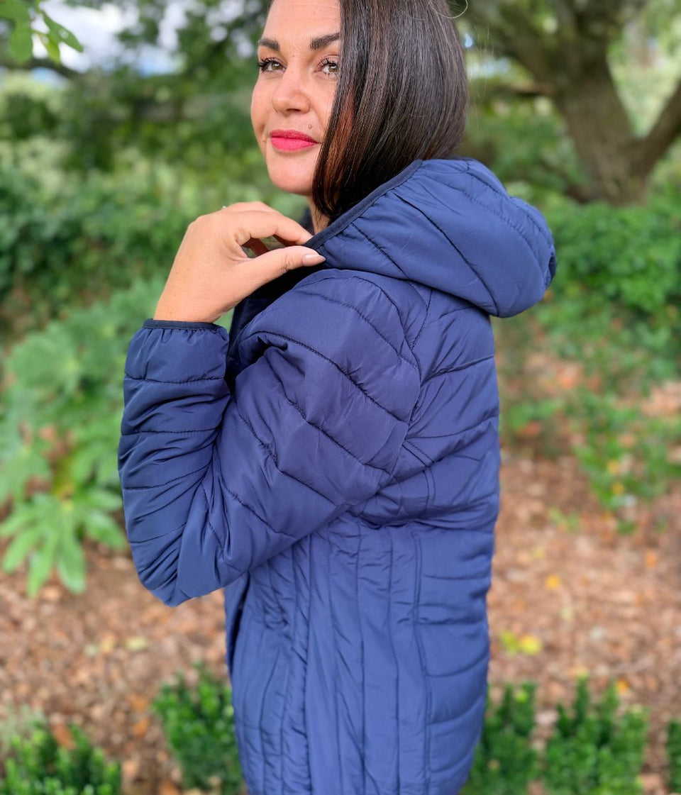 Navy Padded Coat