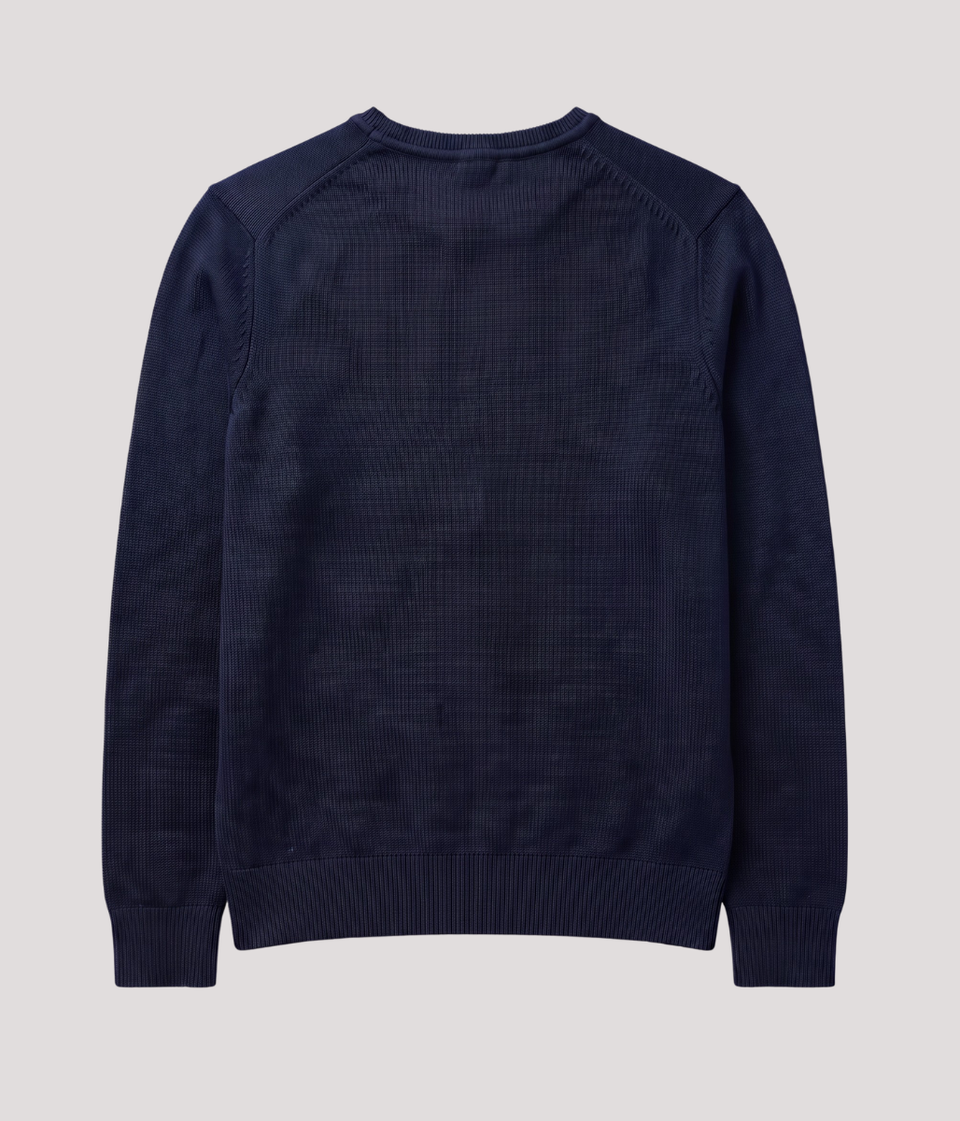 Navy Cotton Crew Neck Jumper