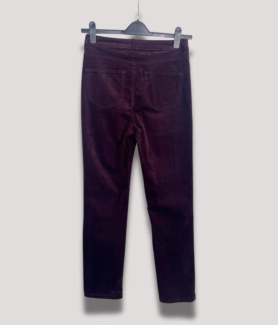 Plum Straight Leg Cord Trousers