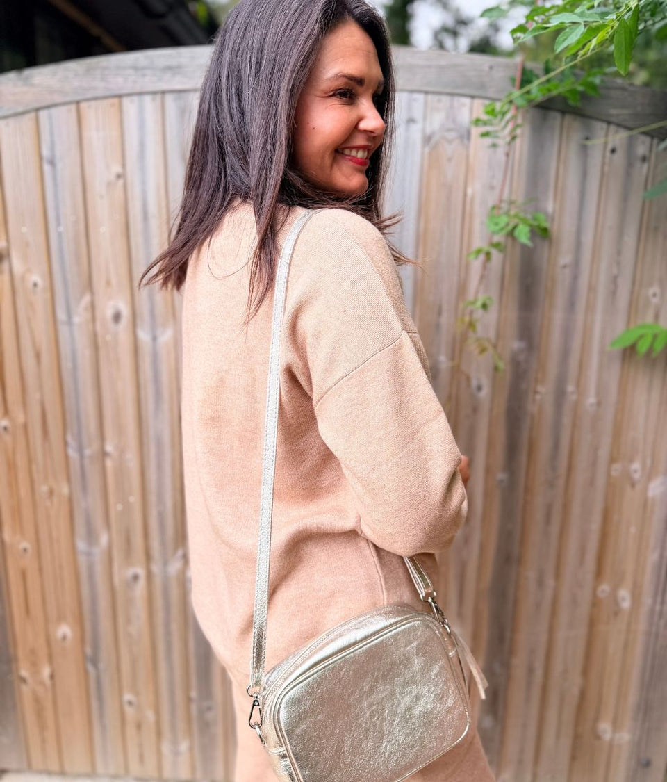 Sand Knitted Jumper Co-Ord