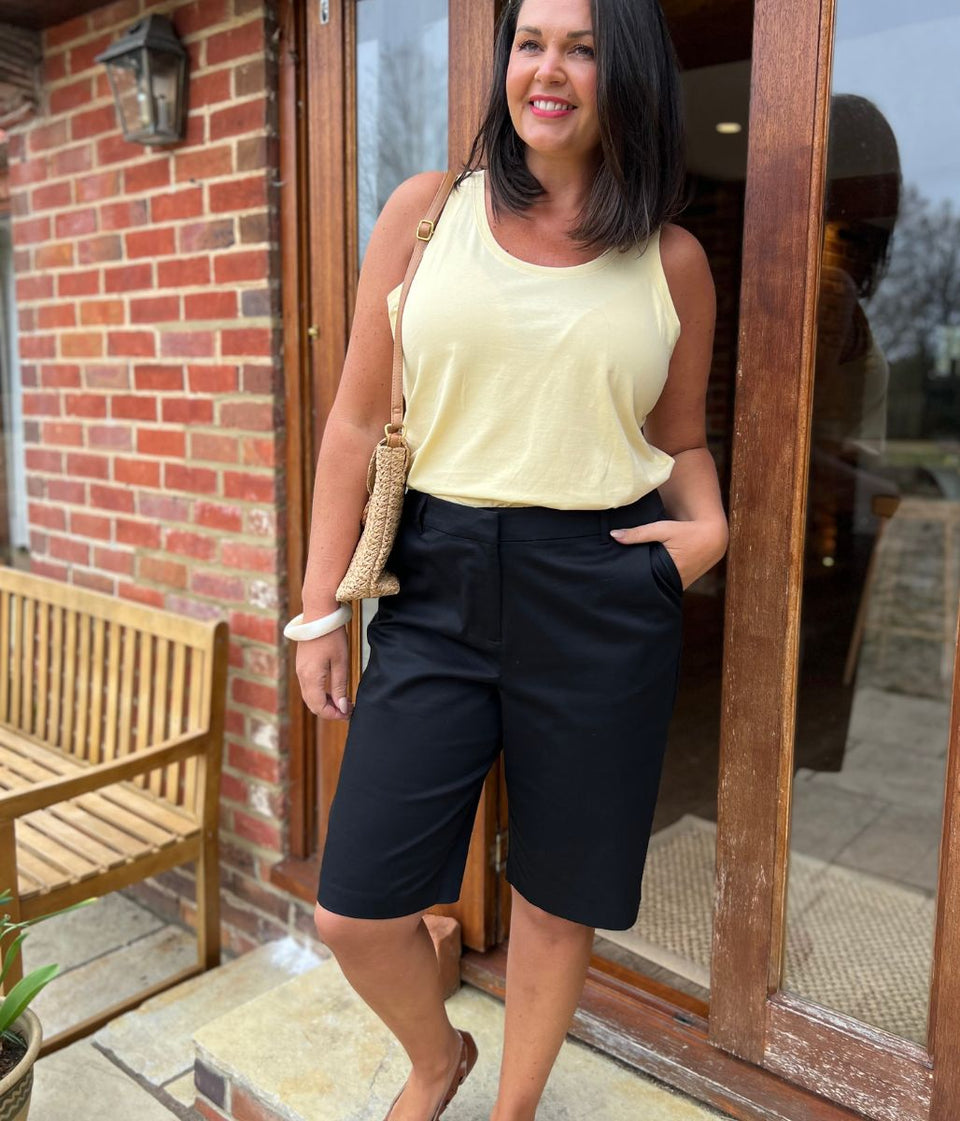 Black Smart Chino Shorts