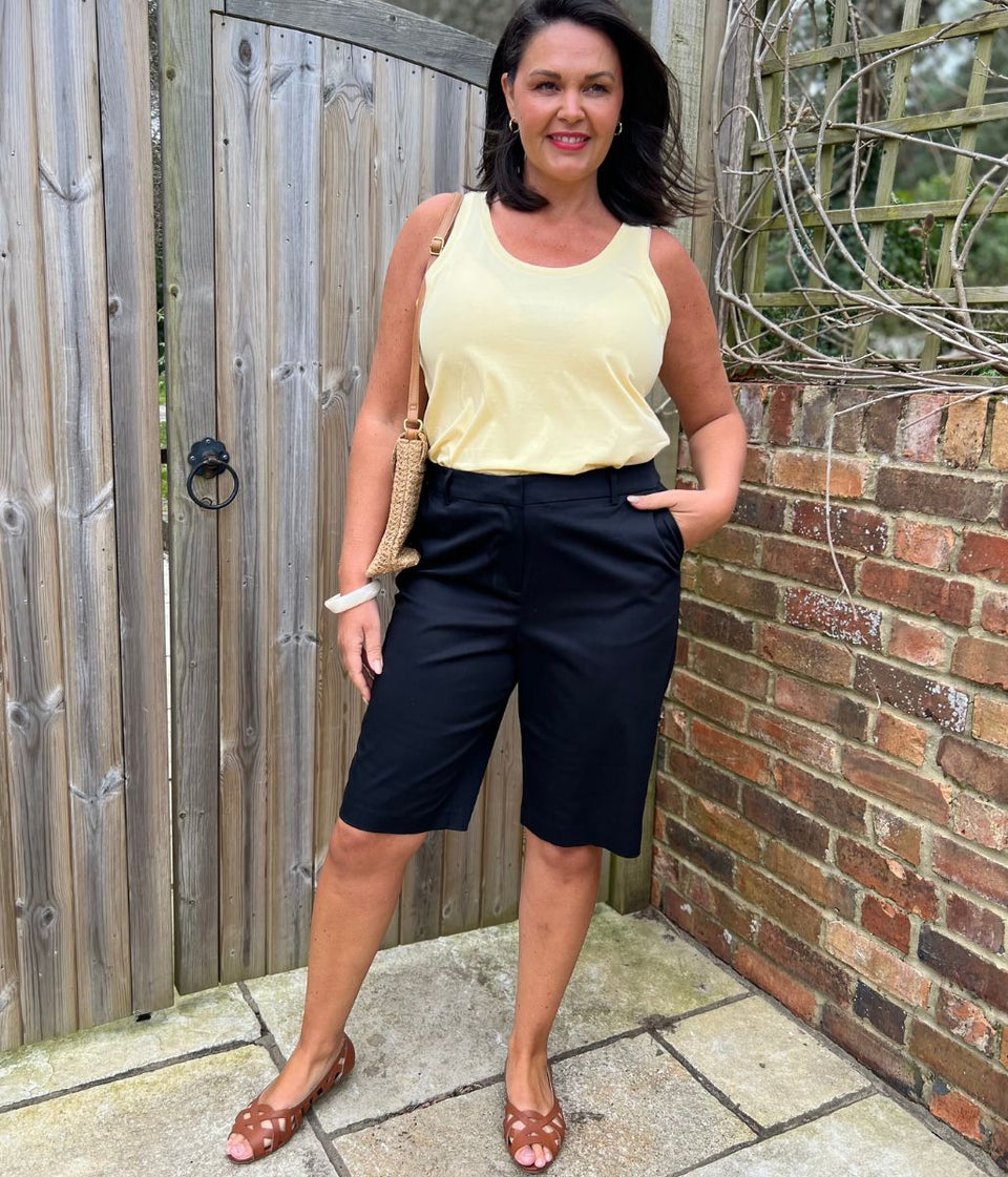 Black Smart Chino Shorts