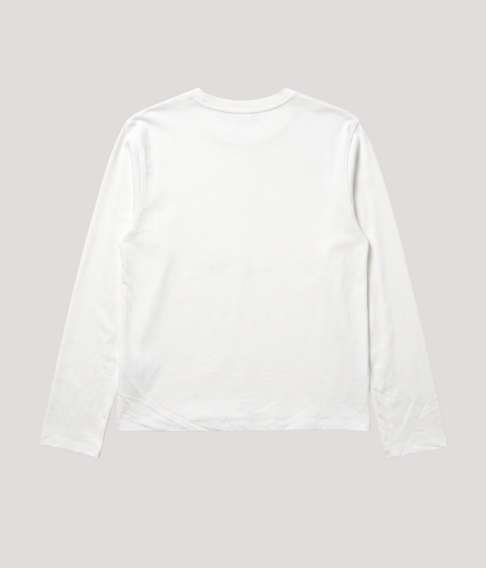 White Seamed Cotton Rich Top