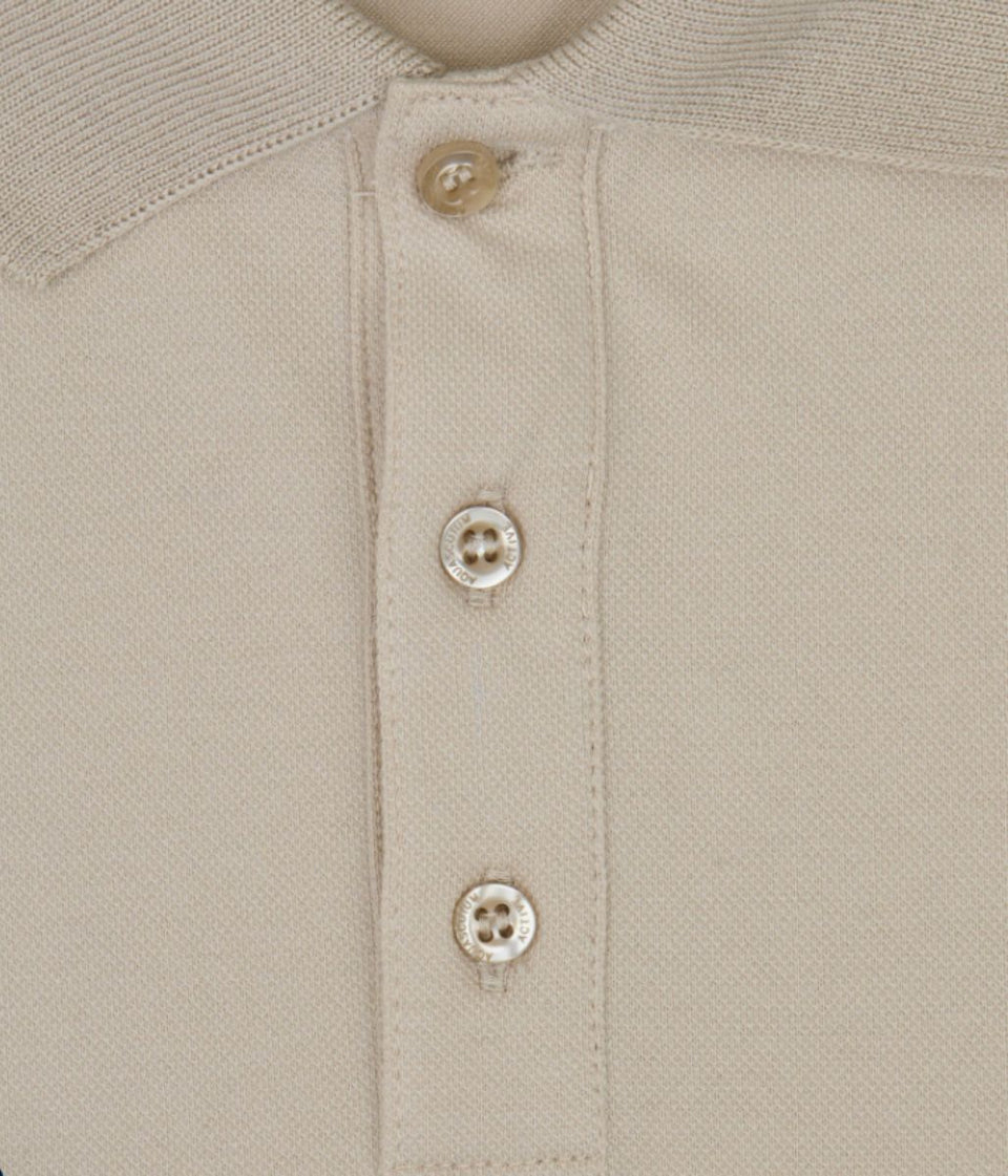 Beige Aquascutum Mens Pique Polo Shirt