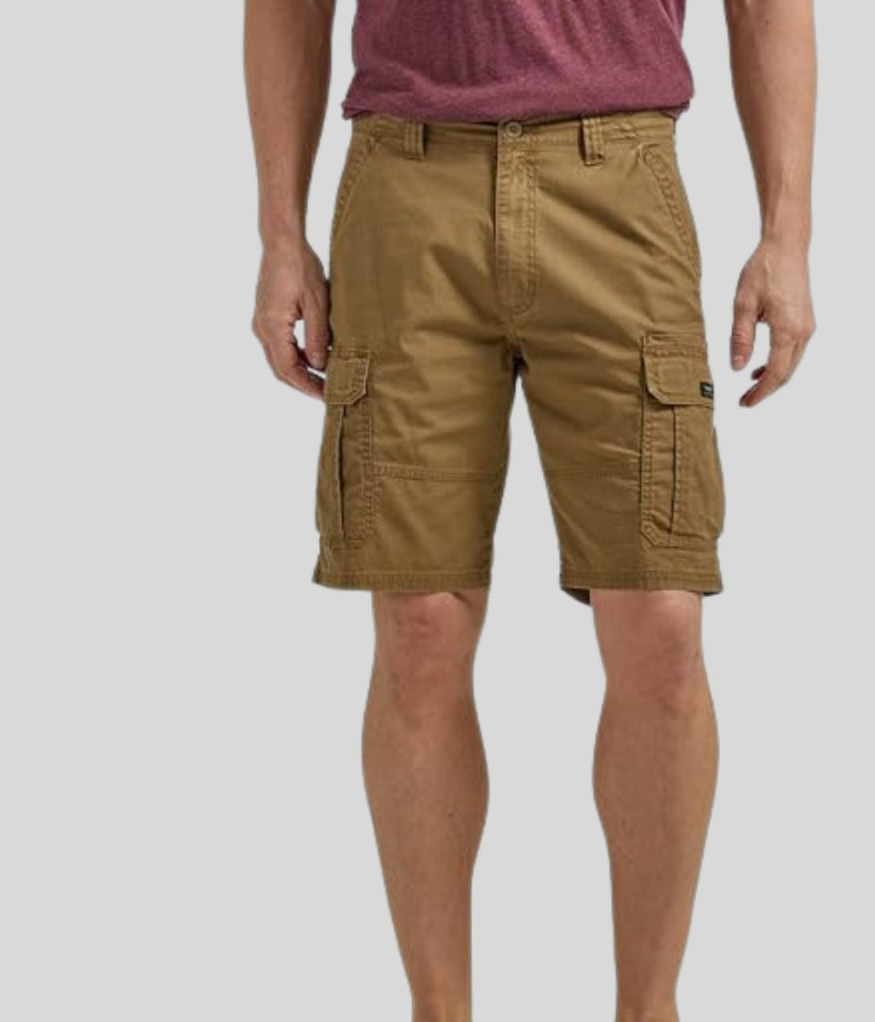Mens Sand Relaxed Fit Cargo Shorts