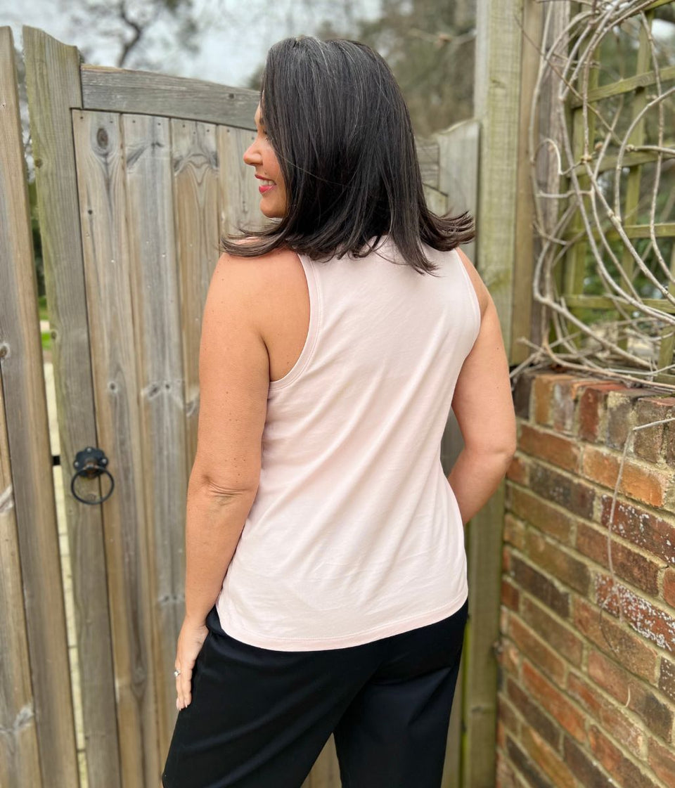 Pink Relaxed Vest Top