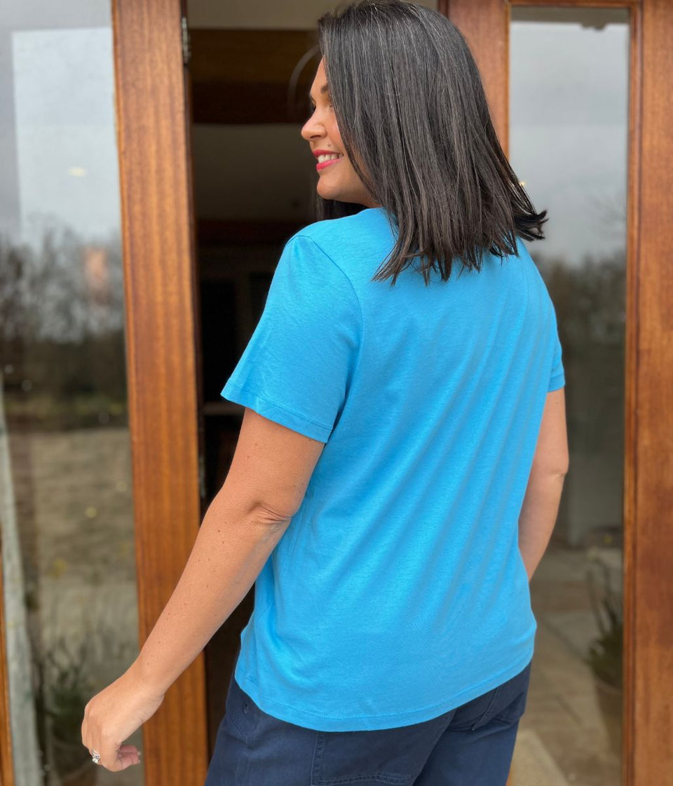 Turquoise Essential Cotton Tee