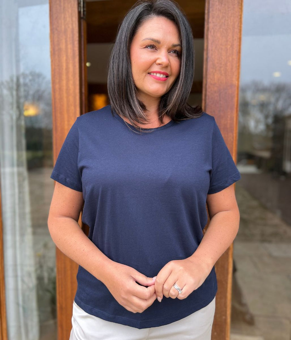 Navy Essential Cotton Tee