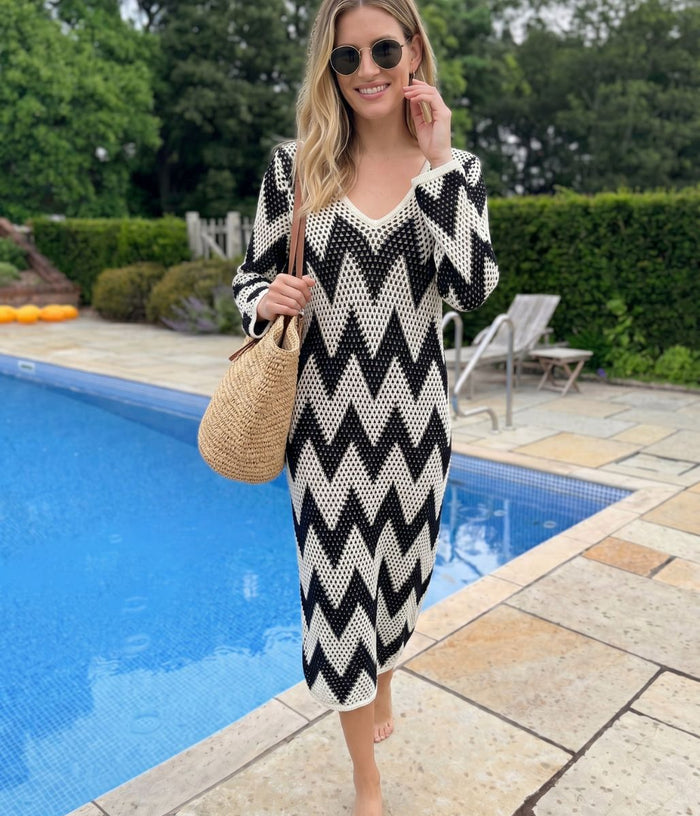 Crochet Style Midi Dress