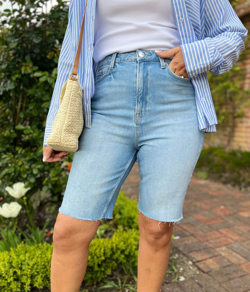 Light Denim Bermuda Shorts