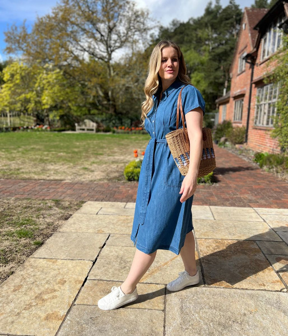 Brakeburn Denim Blue Shirt Dress