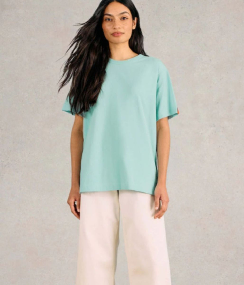 Aqua Cotton Relaxed T Shirt