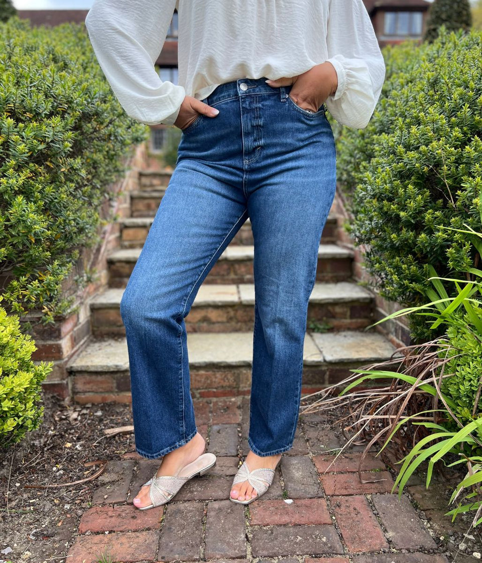 Dark Denim Slim High Rise Jeans