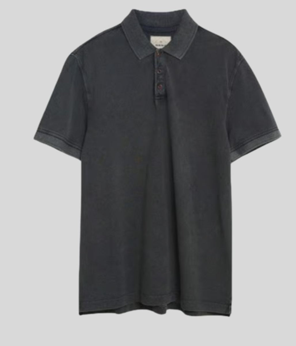 Mens Charcoal Cotton Polo Shirt