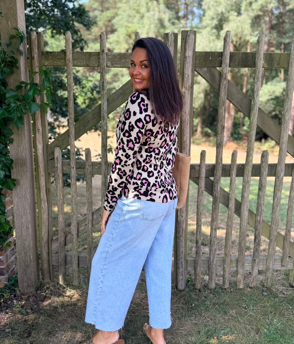 Leopard Print Lightweight Jumper