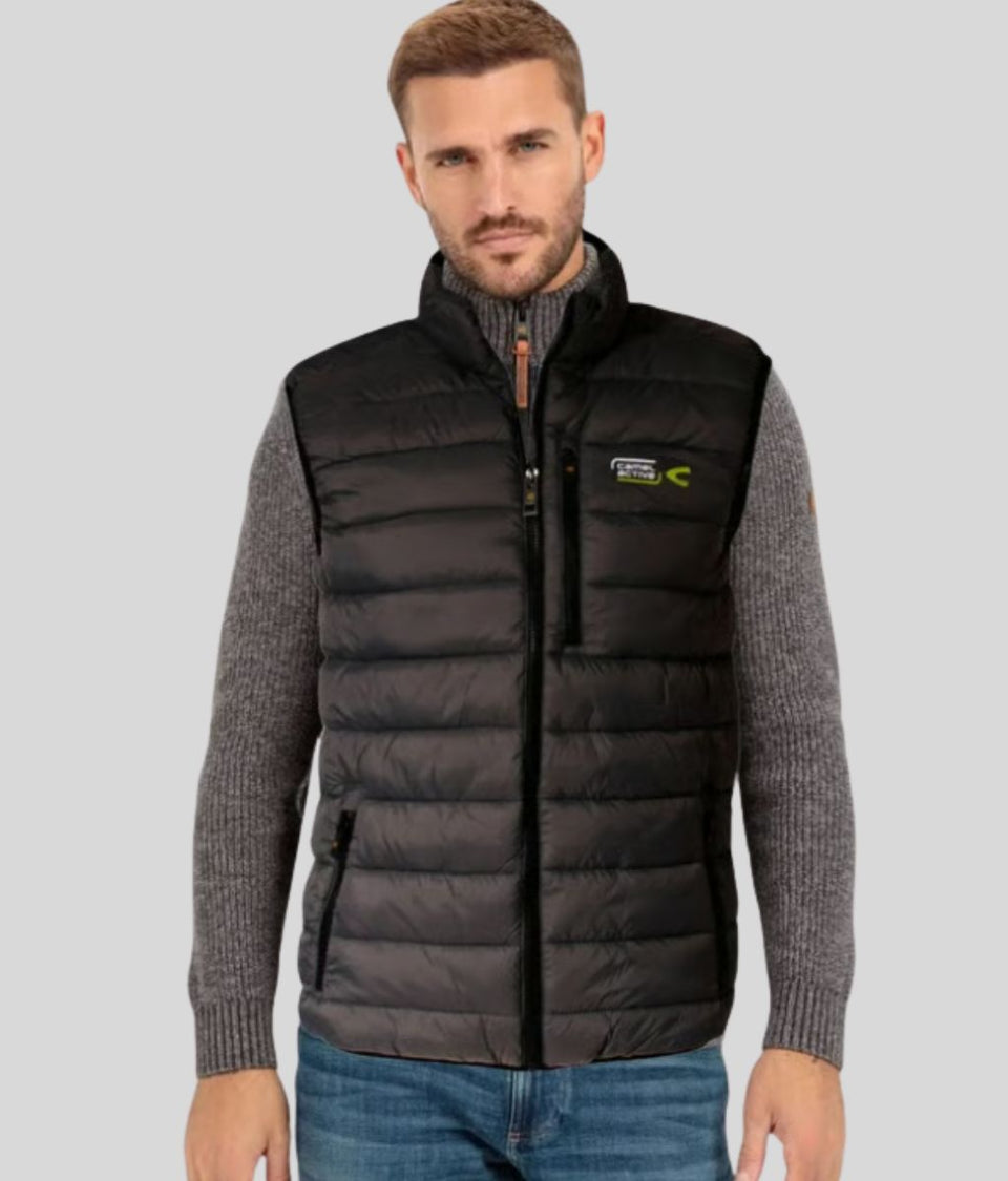 Mens Black Padded Gilet