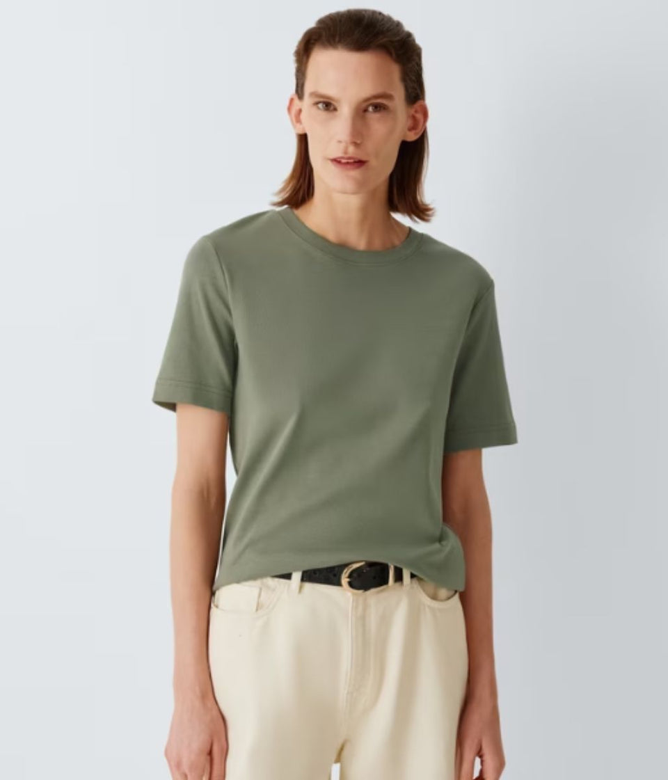 Khaki Organic Cotton Short Sleeve T Shirt