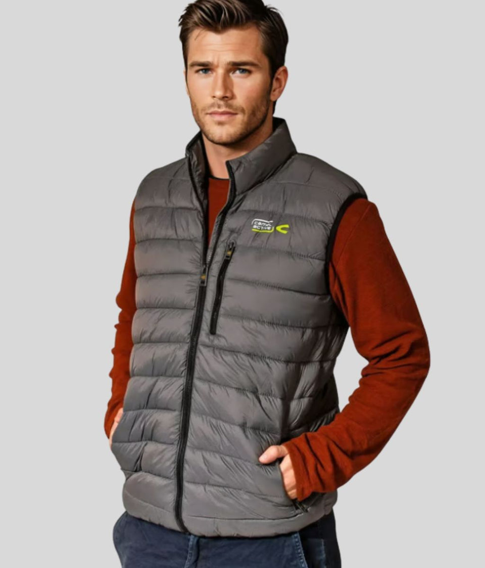 Mens Grey Padded Gilet
