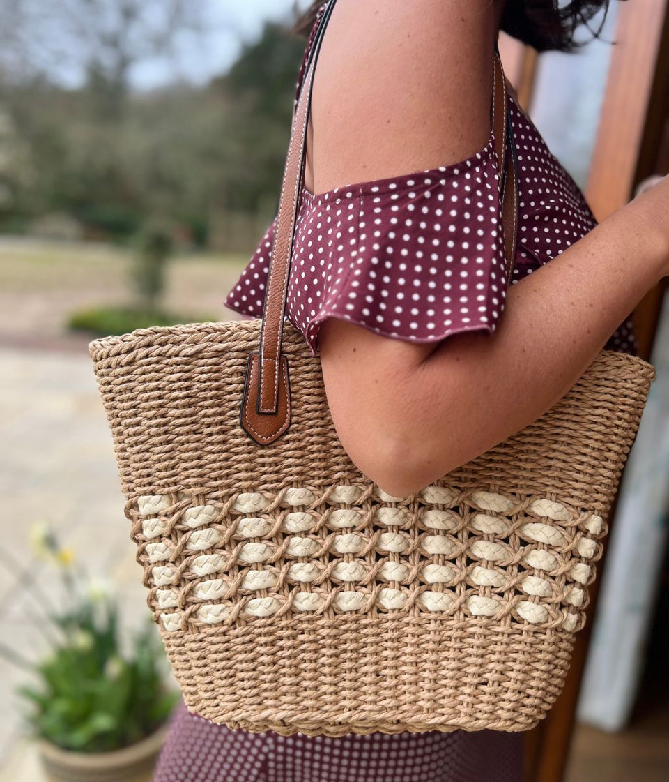Natural Raffia Shopper Bag