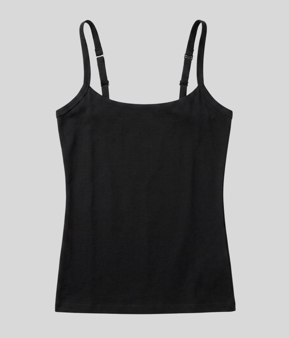 Black Cotton Rich Secret Support Vest