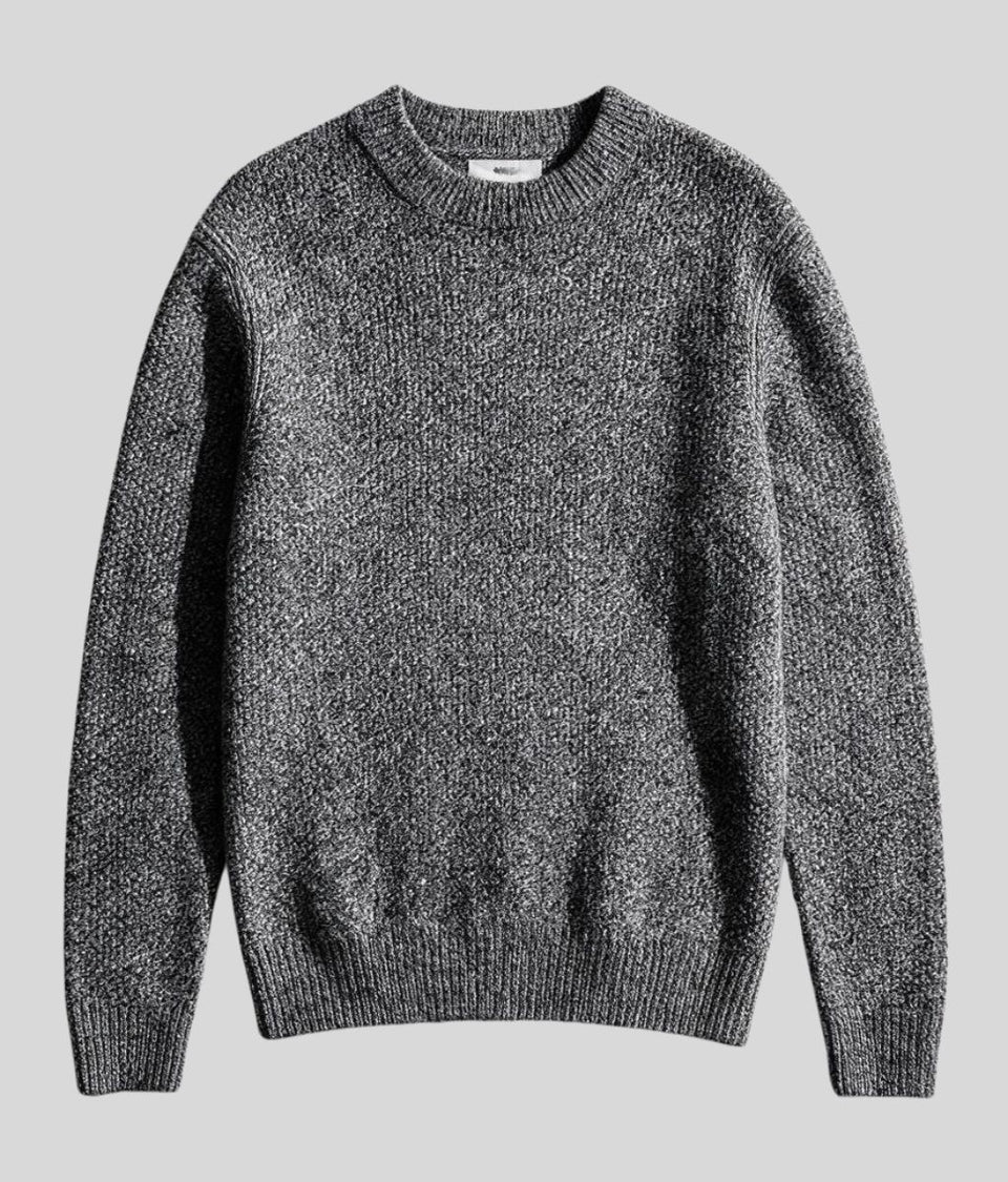 Charcoal Lambswool Blend Crew Neck Jumper