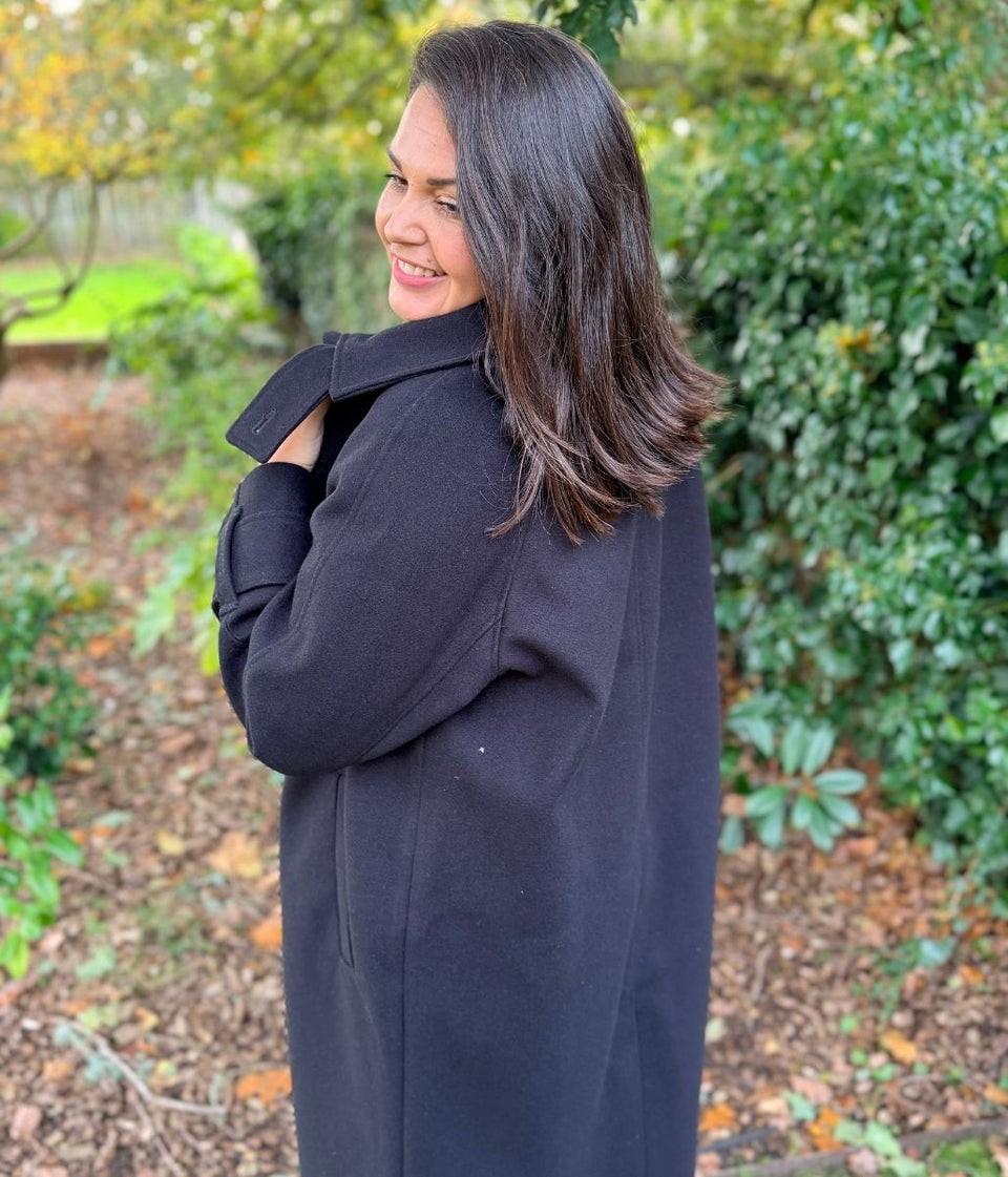 Black Longline Smart Coat
