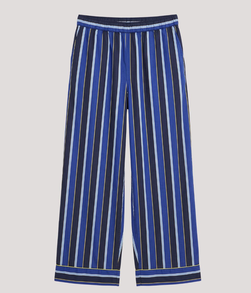 Navy Striped Designer Sleepwear Bottoms
