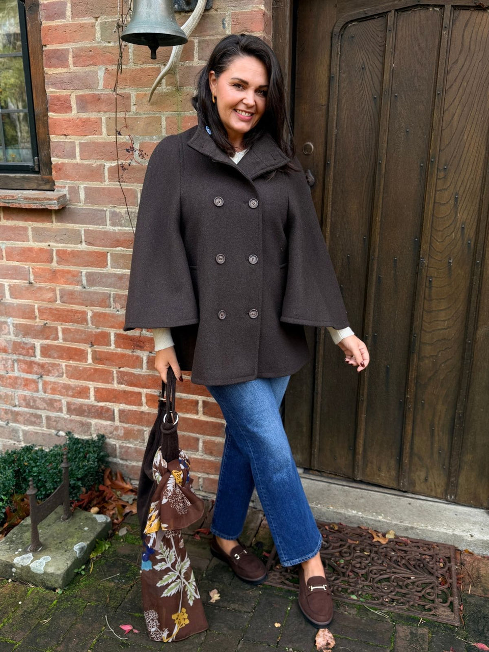 Chocolate Brown Katlin Cape Coat