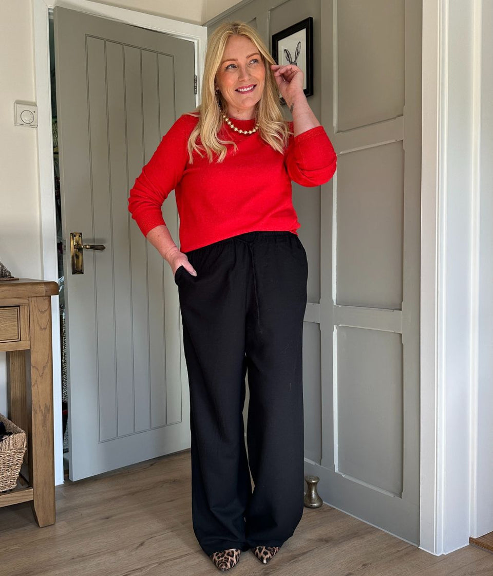 Red Recycled Blend Jumper