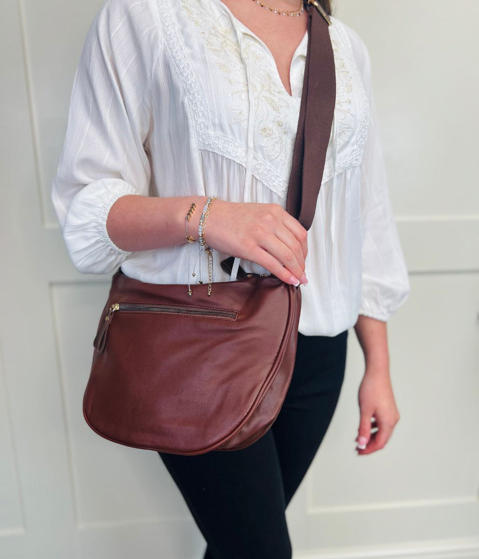 Coffee Crescent Sling Bag