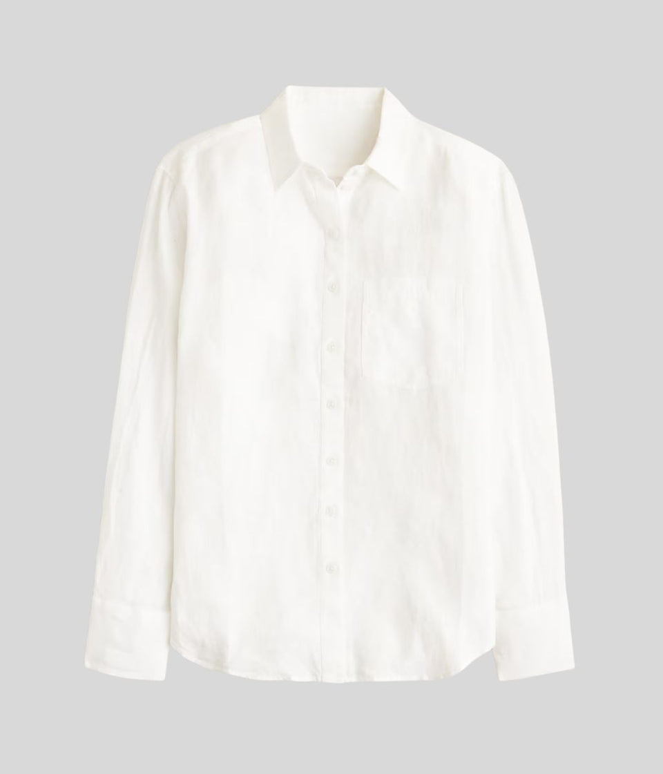 White Garcon Classic Linen Designer Shirt