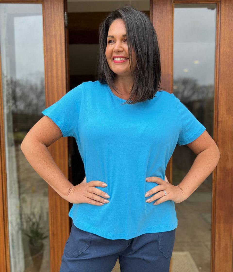 Turquoise Essential Cotton Tee