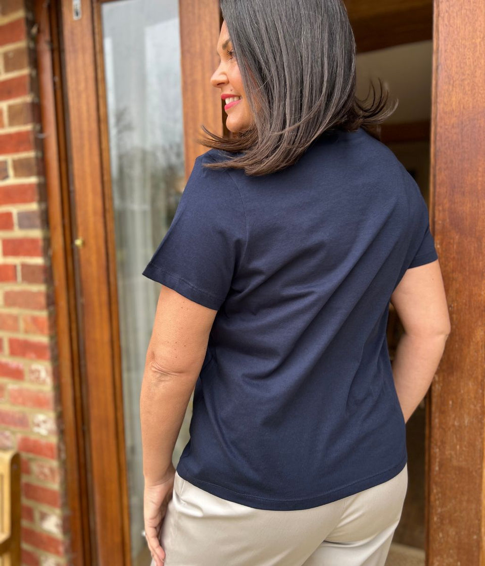 Navy Essential Cotton Tee