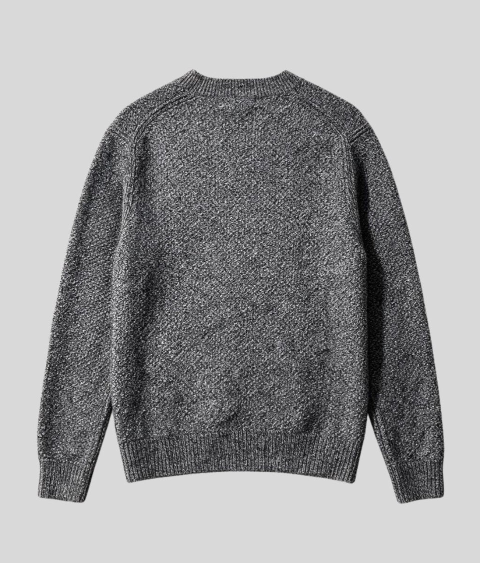 Charcoal Lambswool Blend Crew Neck Jumper