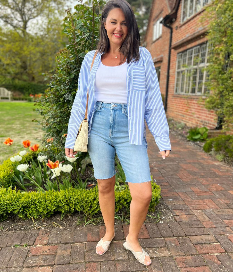 Light Denim Bermuda Shorts