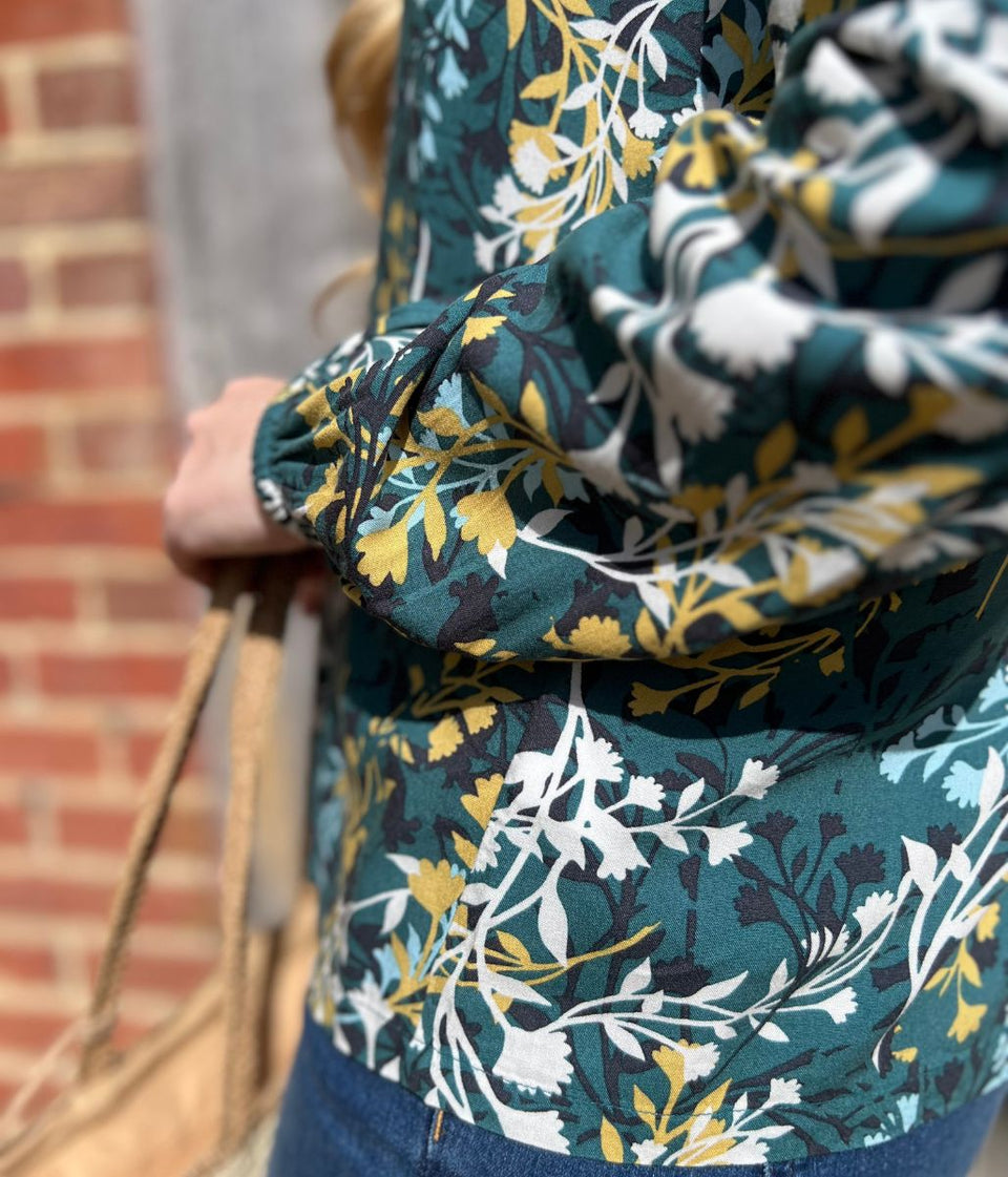 Brakeburn Teal Wildflower Blouse