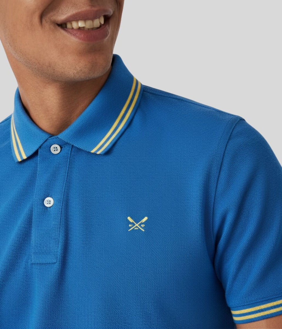 Bright Blue Mens Classic Cotton Polo Shirt