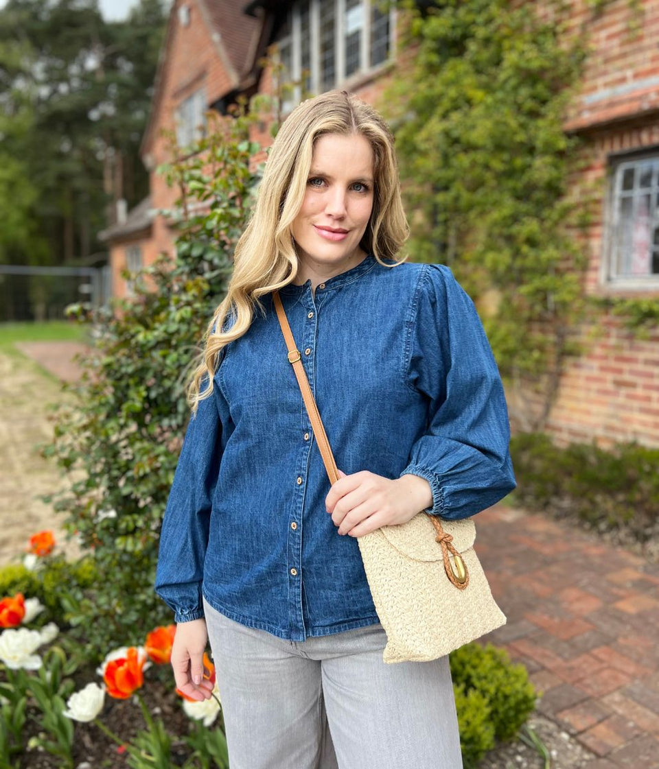 Brakeburn Blue Denim Blouse