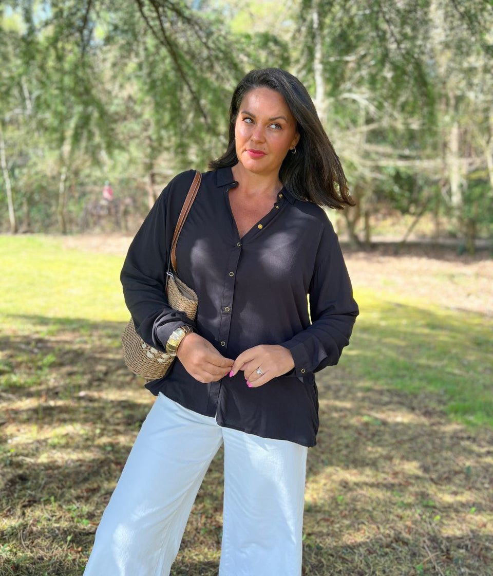 Black Cupro Classic Shirt