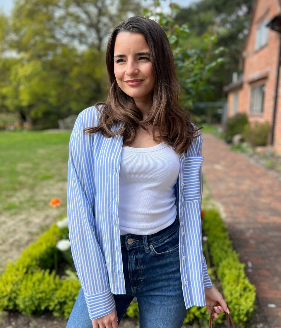 Blue Striped Soft Relaxed Shirt