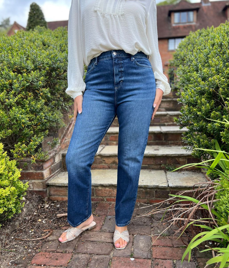 Dark Denim Slim High Rise Jeans