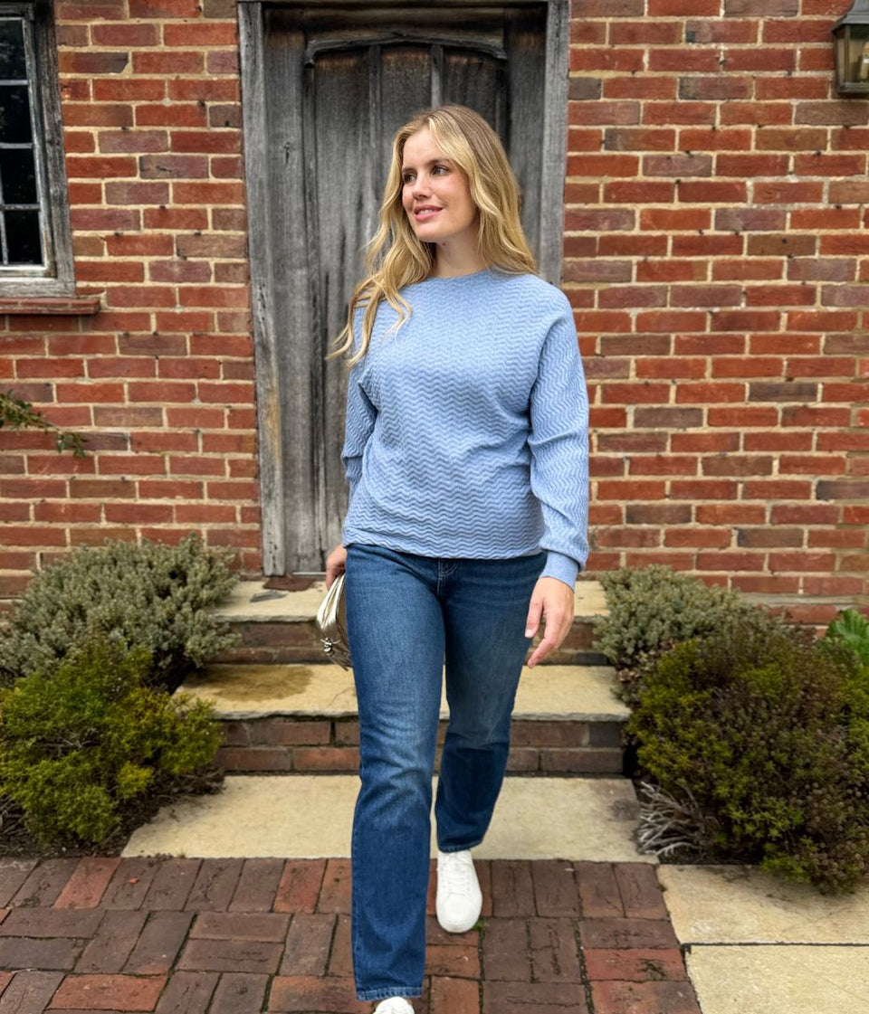 Blue Tonal Wave Jumper