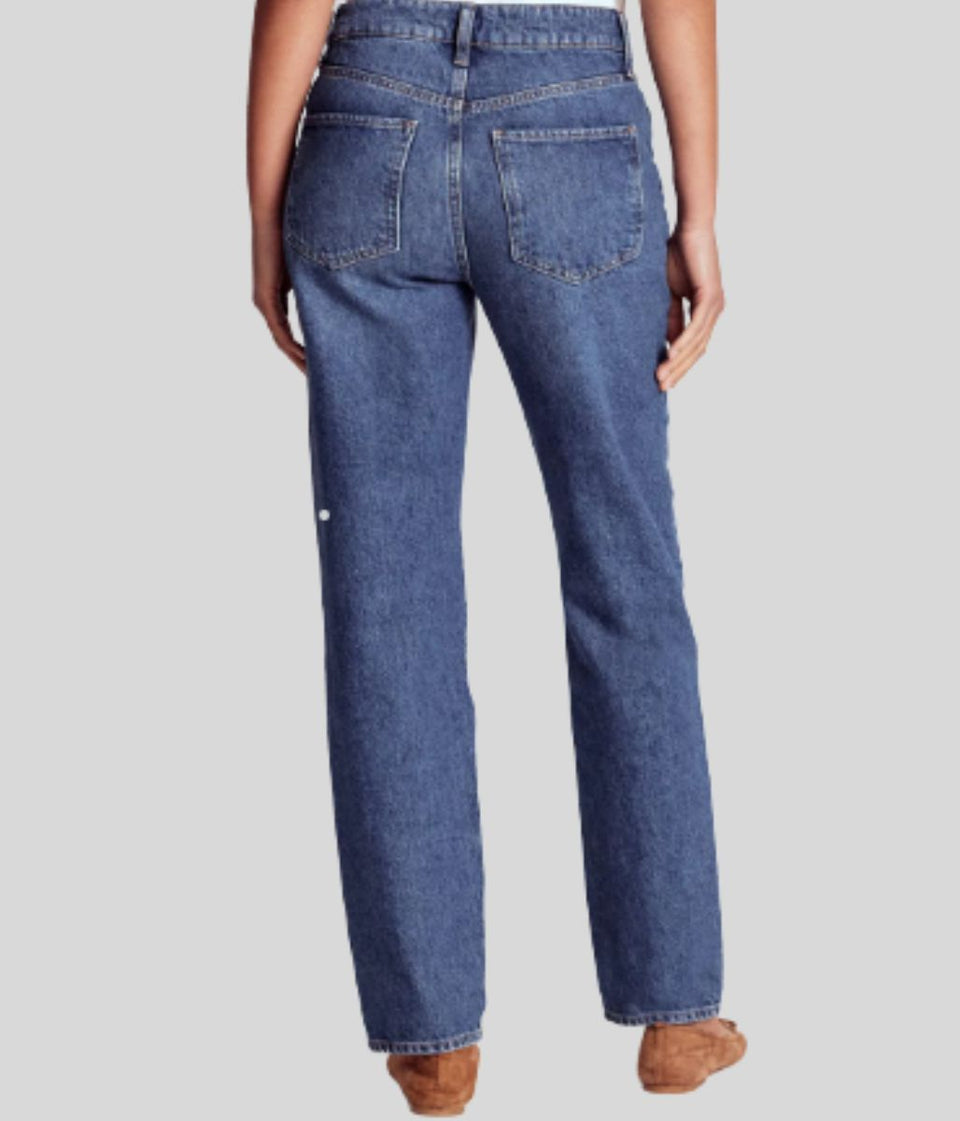 Mid Vintage High Rise Straight Leg Jeans