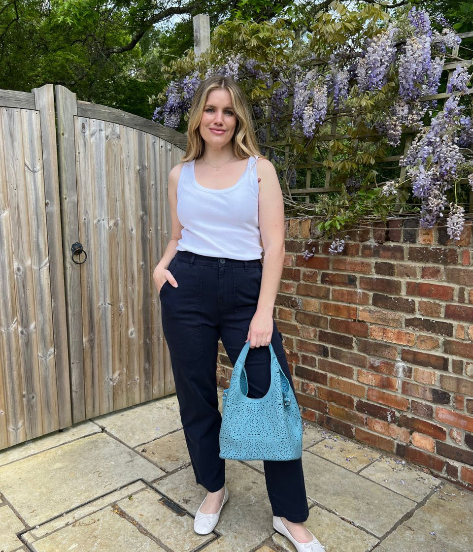 Navy Carpenter Straight Leg Trousers