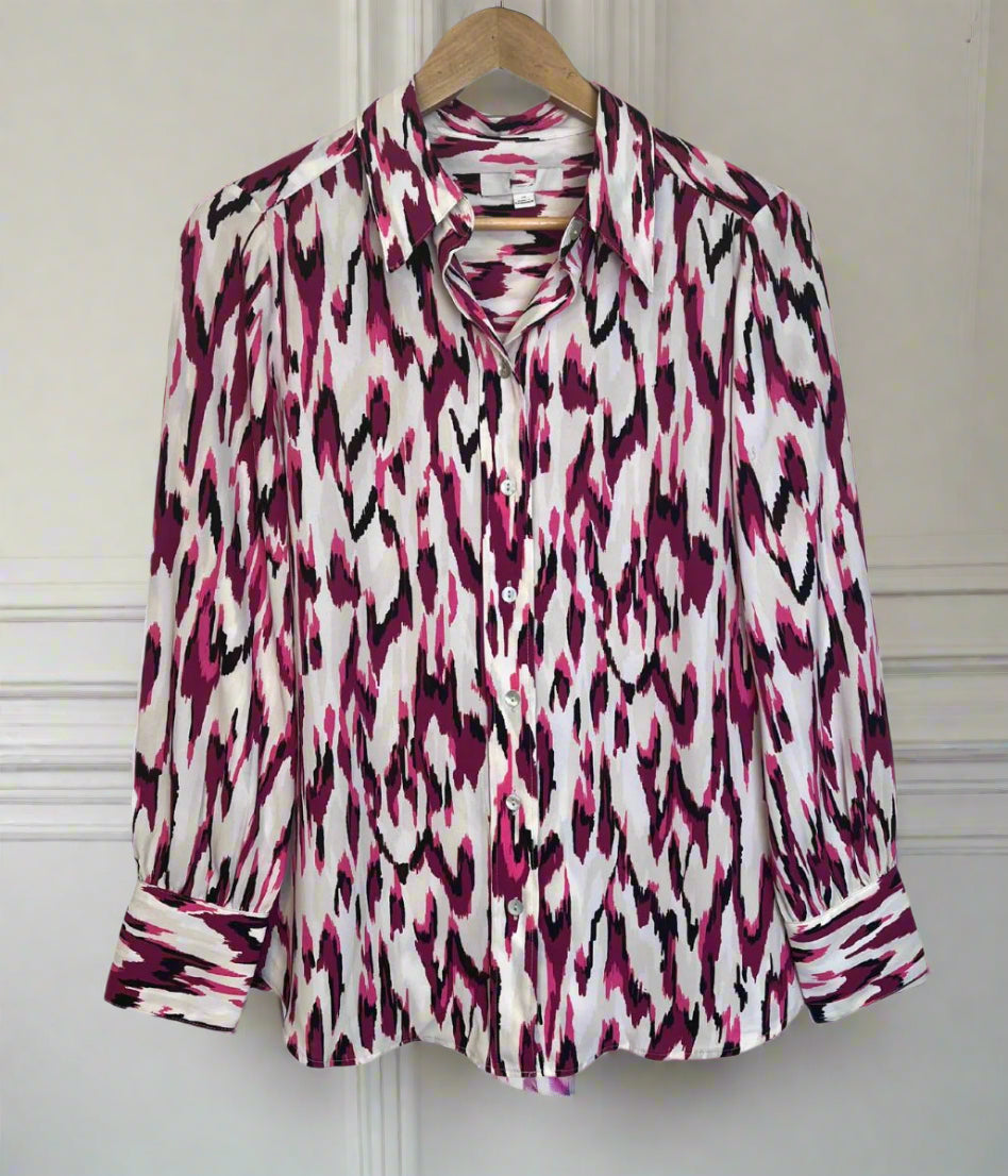 Pink Abstract Print Becca Shirt